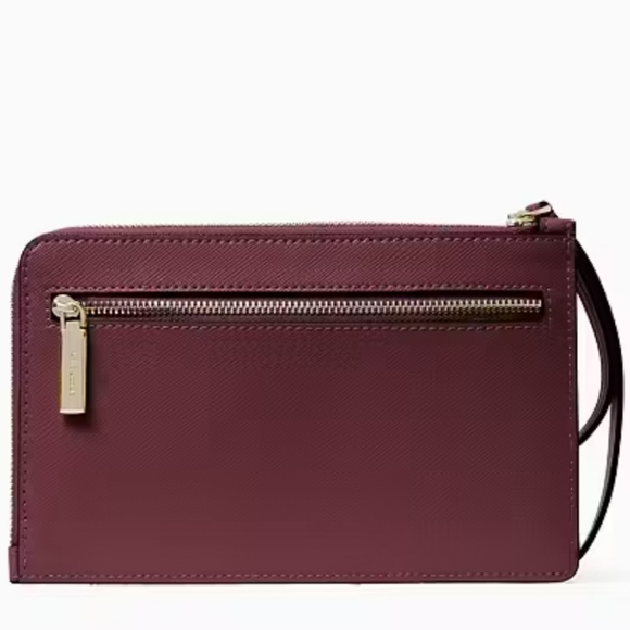 NWT Kate Spade Staci Medium Zip Wristlet Deep Berry - Picture 3 of 8